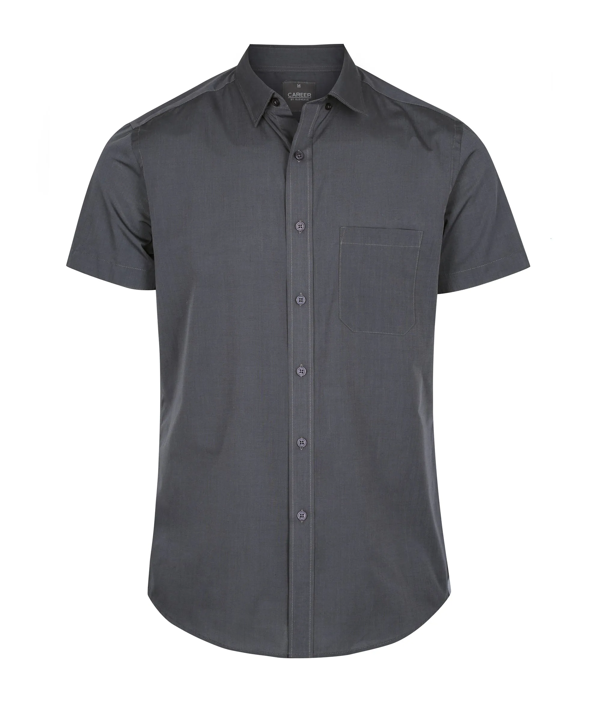 1253HS End On End Short Sleeve Casual Slim Fit Shirt