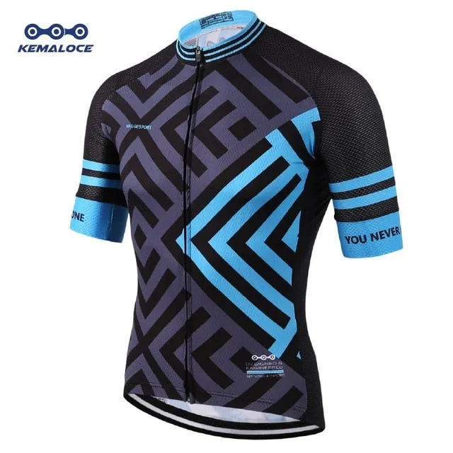 2019 Colorful Unique Cycling Jersey Anti-Uv Free Outdoor Racing Bicycle Cycling Shirts Cool Breathable Full Zipper Bike Jersey