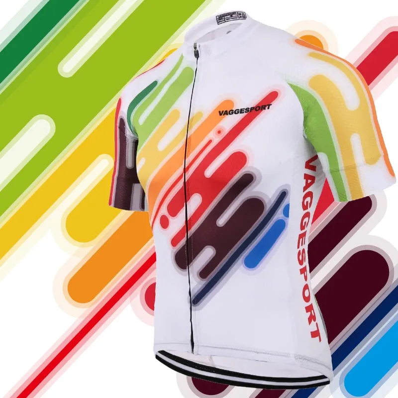 2019 Colorful Unique Cycling Jersey Anti-Uv Free Outdoor Racing Bicycle Cycling Shirts Cool Breathable Full Zipper Bike Jersey