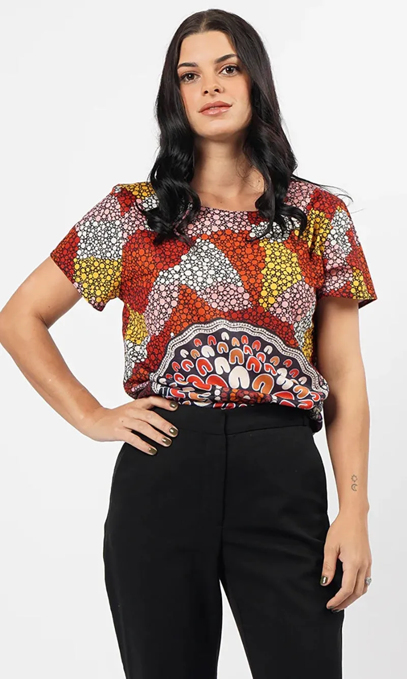 Aboriginal Art Fashion Top Rise Together