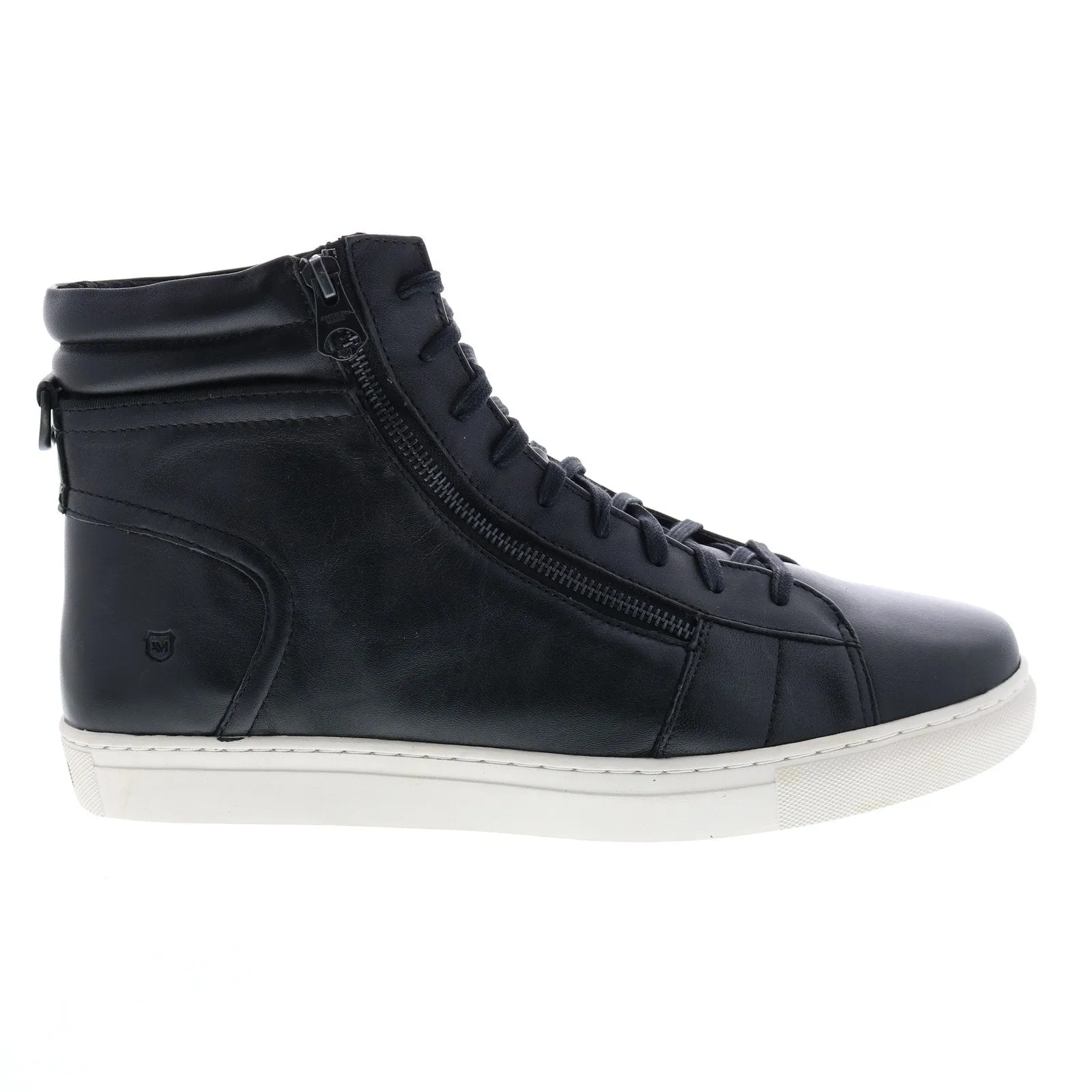 Andrew Marc Remsen AMREMSL-060 Mens Black Leather Lifestyle Sneakers Shoes