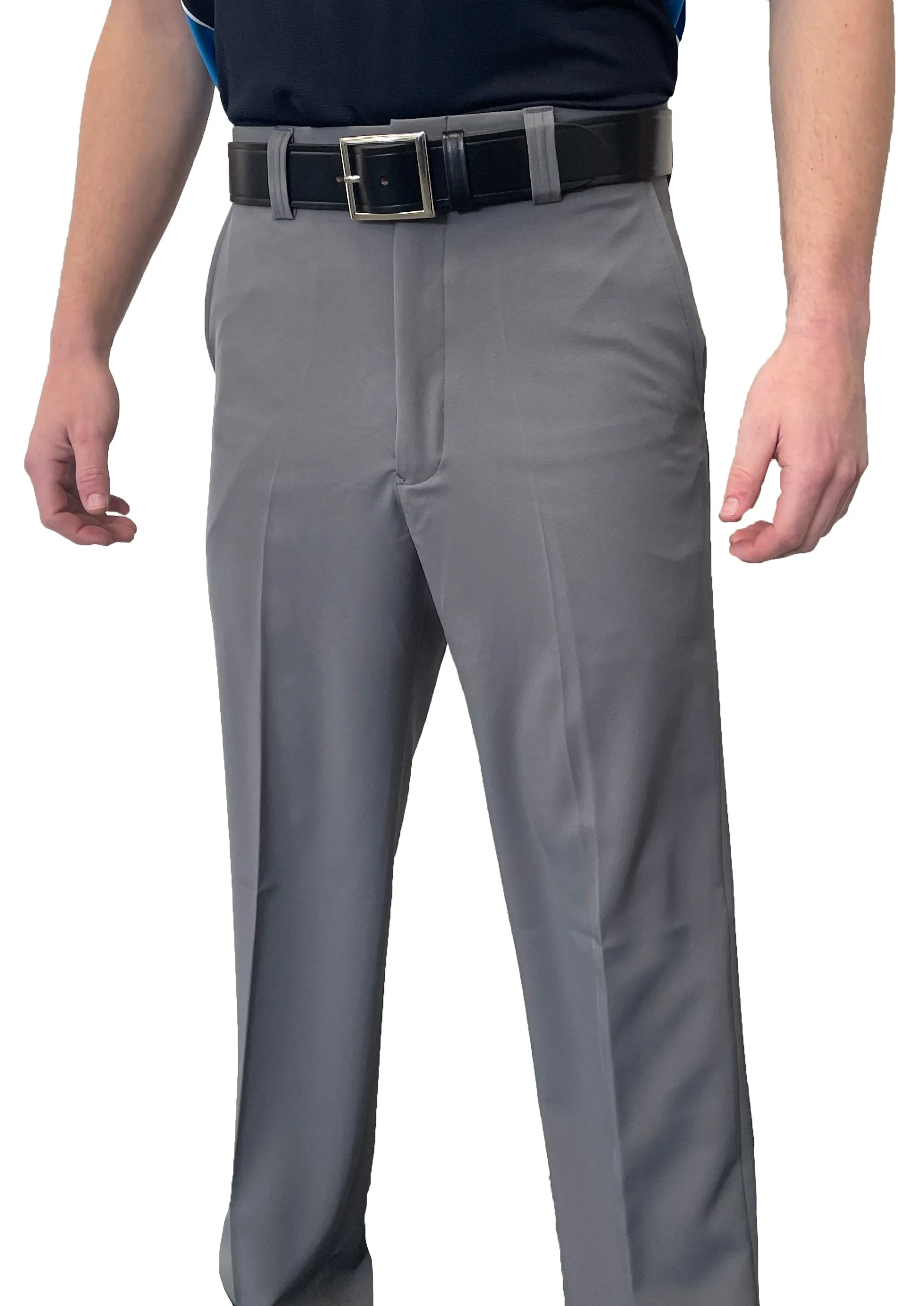 BBS358HG - "NEW" Men's Smitty "4-Way Stretch" FLAT FRONT PLATE PANTS with SLASH POCKETS "EXPANDER WAISTBAND"- HEATHER GREY