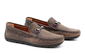 Bermuda Pebble Grain Horse Bit Loafers - Old Clay