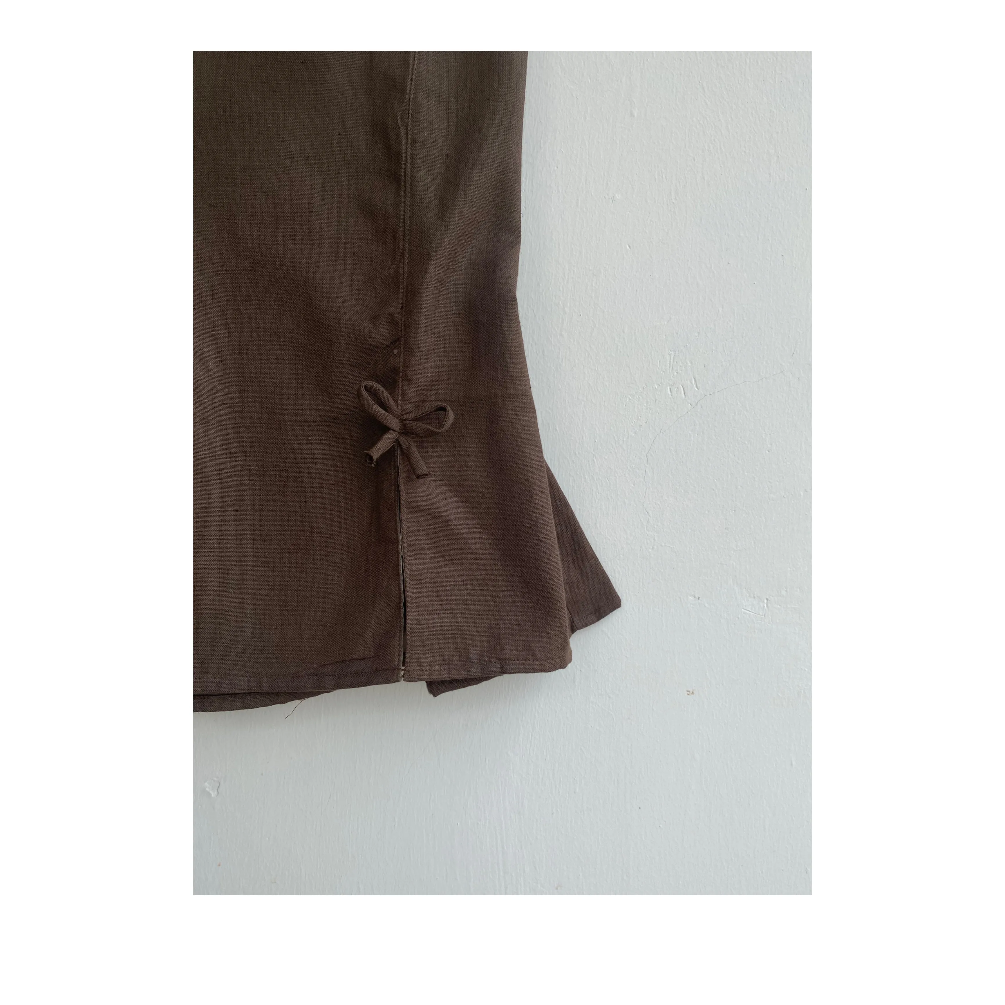 Brown linen top