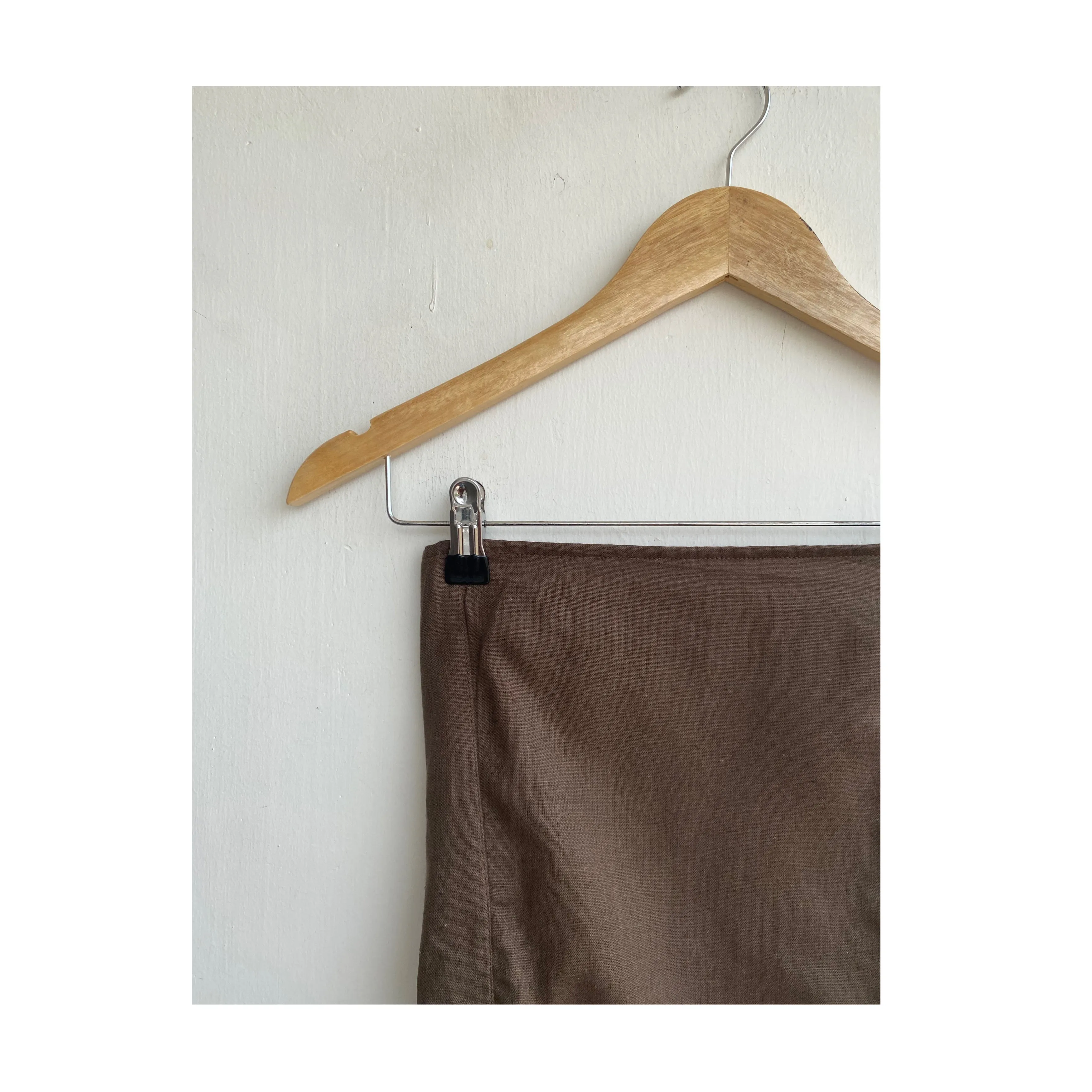 Brown linen top