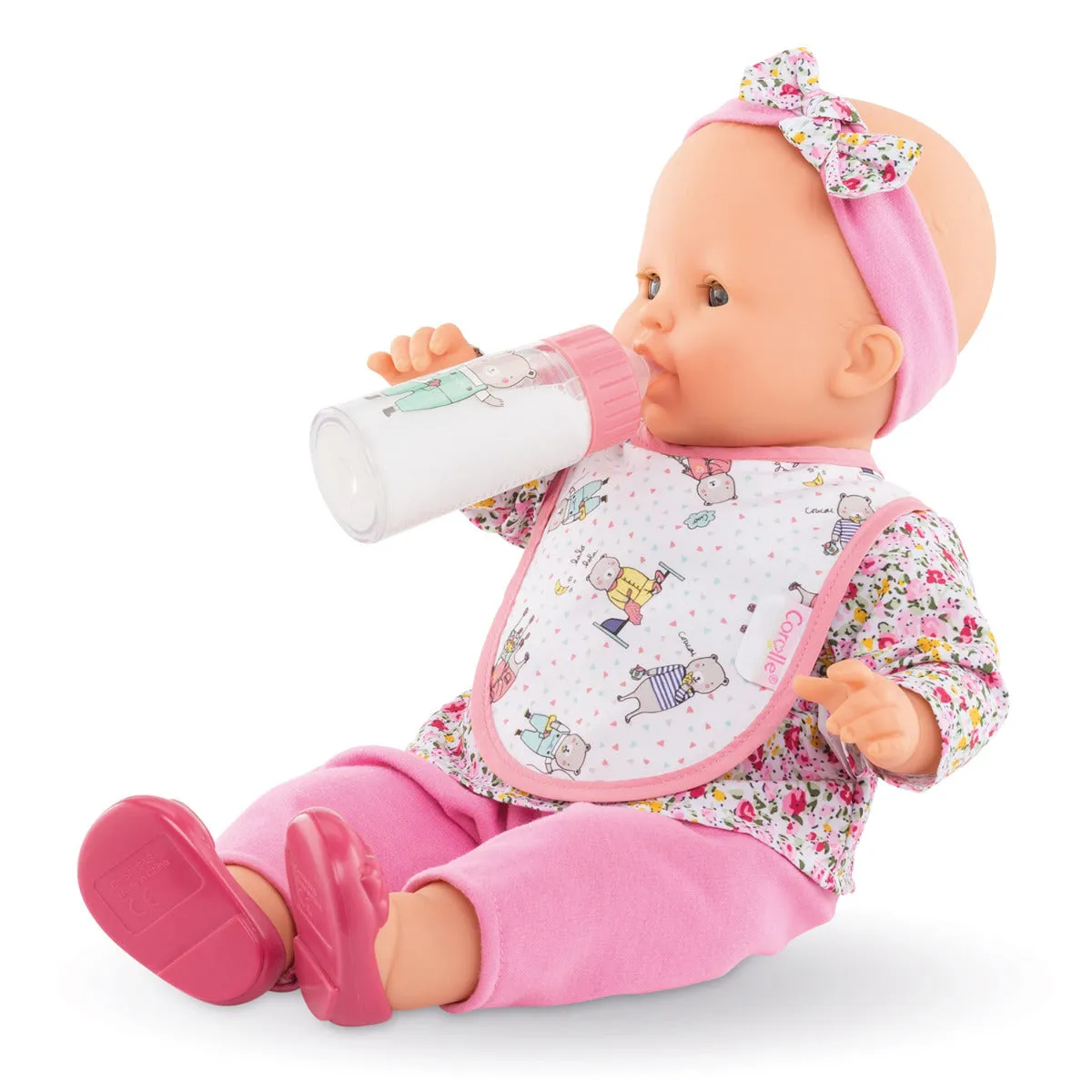 Corolle Bib & Magic Milk Bottle - 12 & 14-inch