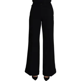 Dolce & Gabbana Elegant Cashmere Wide Leg Trousers