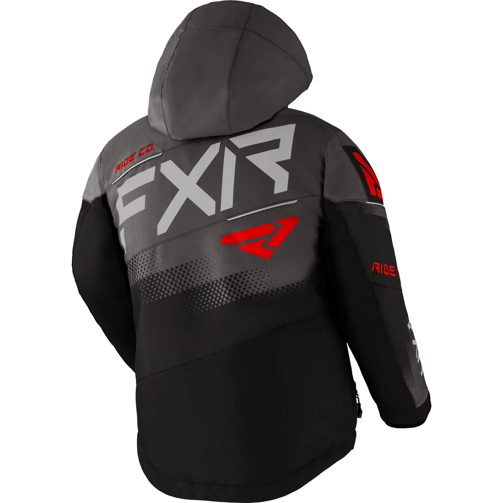 FXR Child Boost Snowmobile Jacket Black/Charcoal/Red