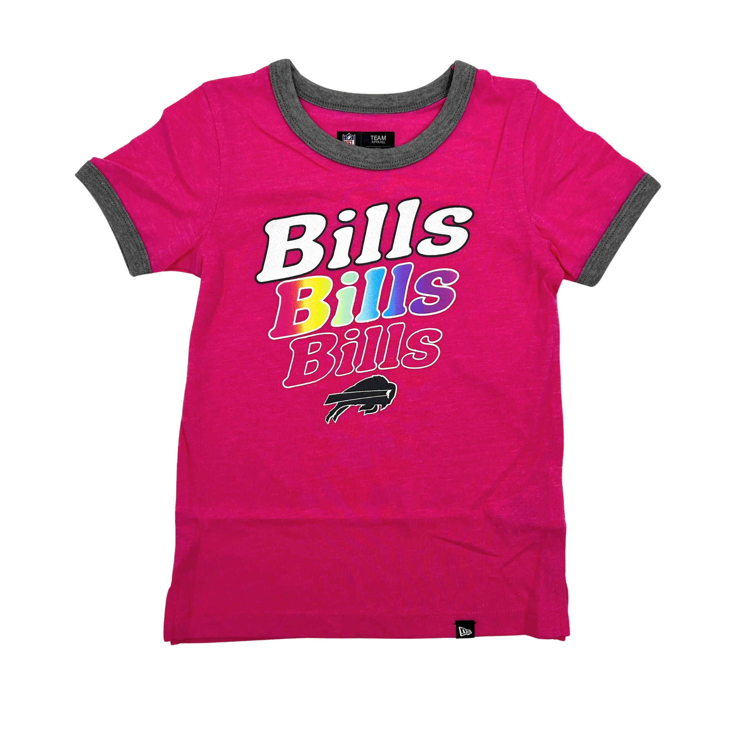 Girls New Era Buffalo Bills Repeat With Primary Logo Pink Shirt