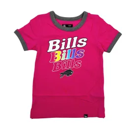 Girls New Era Buffalo Bills Repeat With Primary Logo Pink Shirt