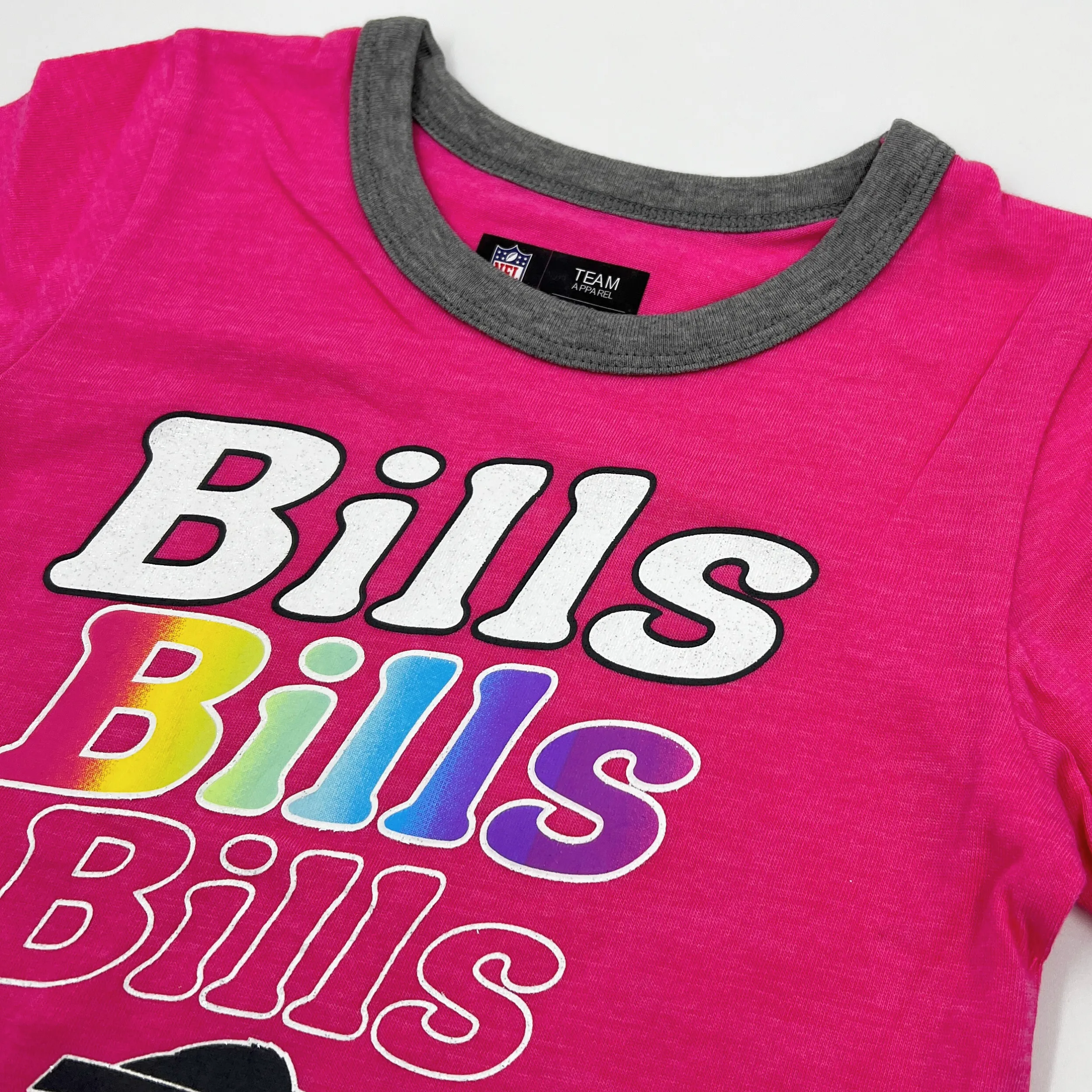 Girls New Era Buffalo Bills Repeat With Primary Logo Pink Shirt