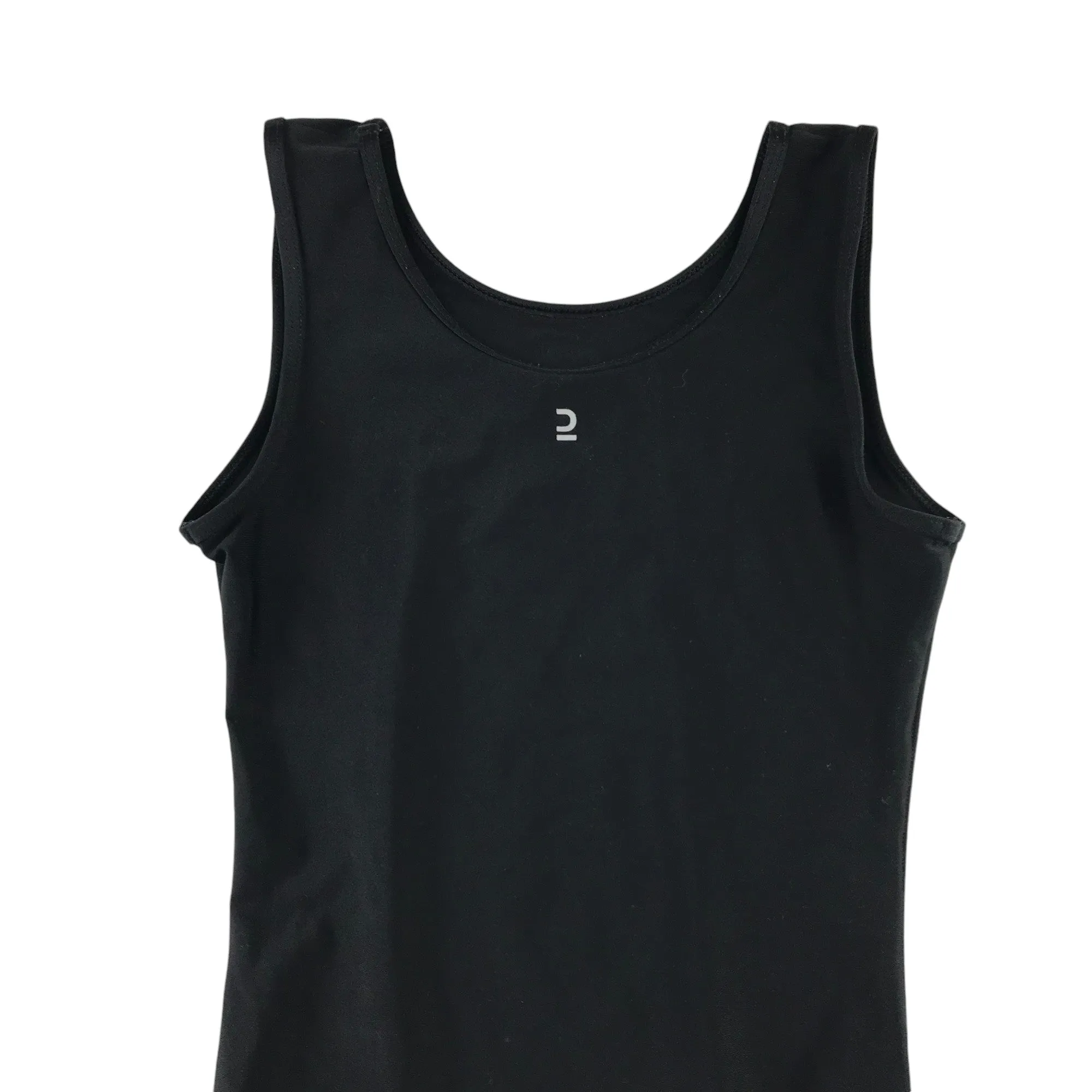 Leotard 12-13 years black sleeveless with sparkly neckline details