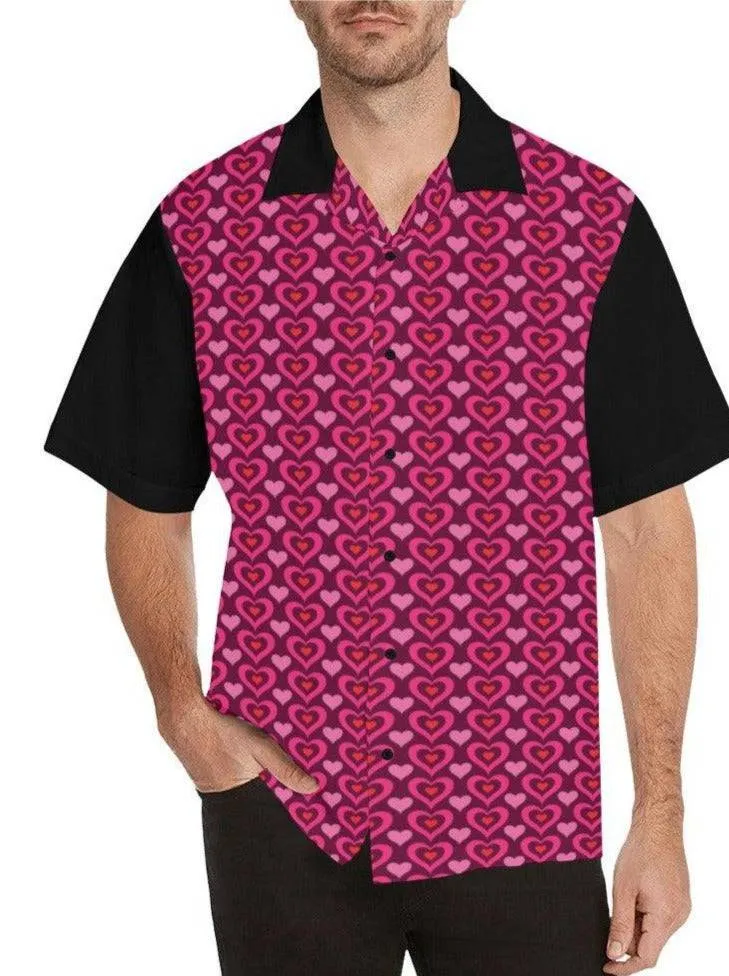 MY GROOVY VALENTINE Men's Button Up Shirt