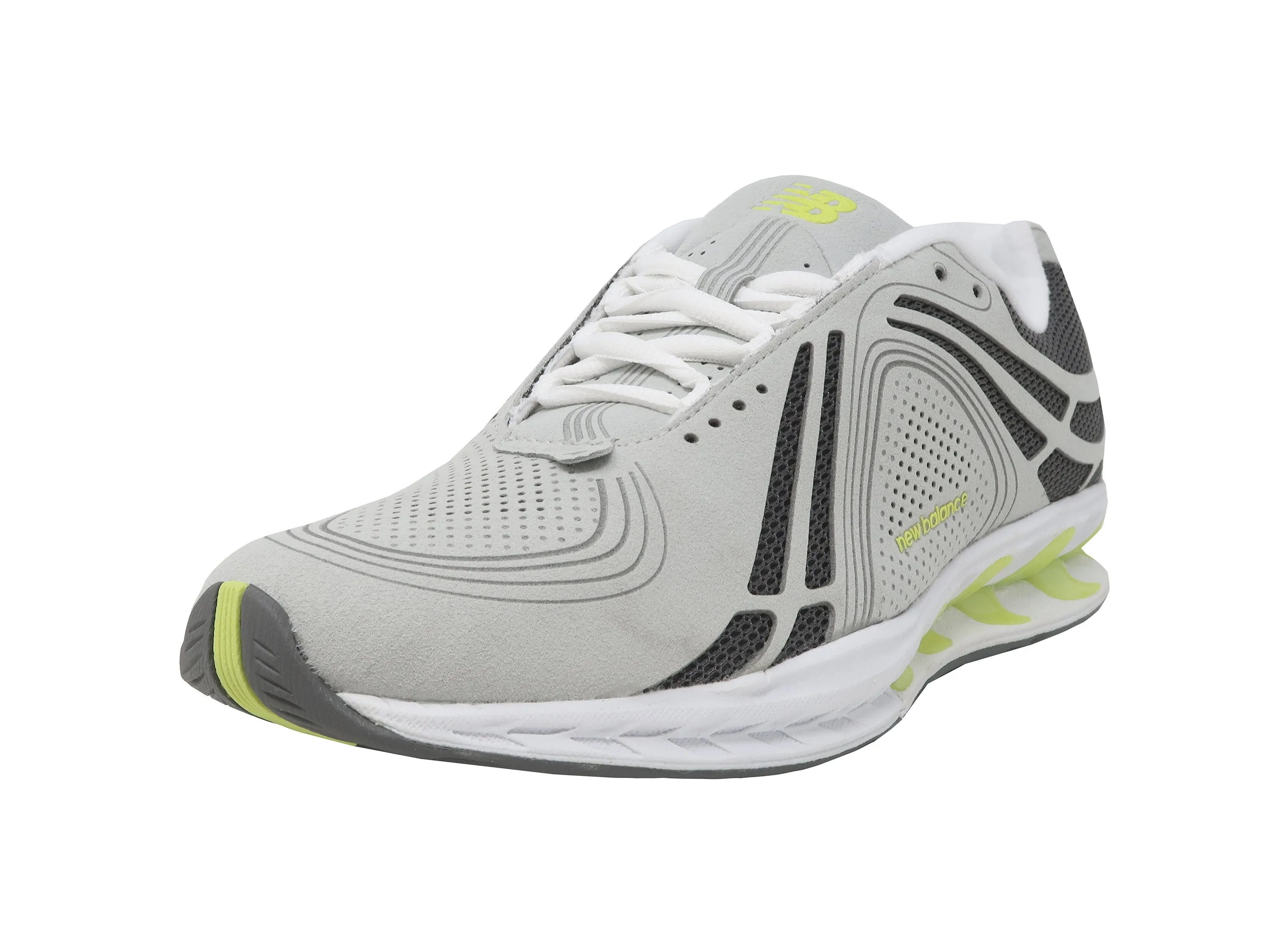 New Balance Women's 1100 Wide Grey/Lime Toning Viz Tech Shoes