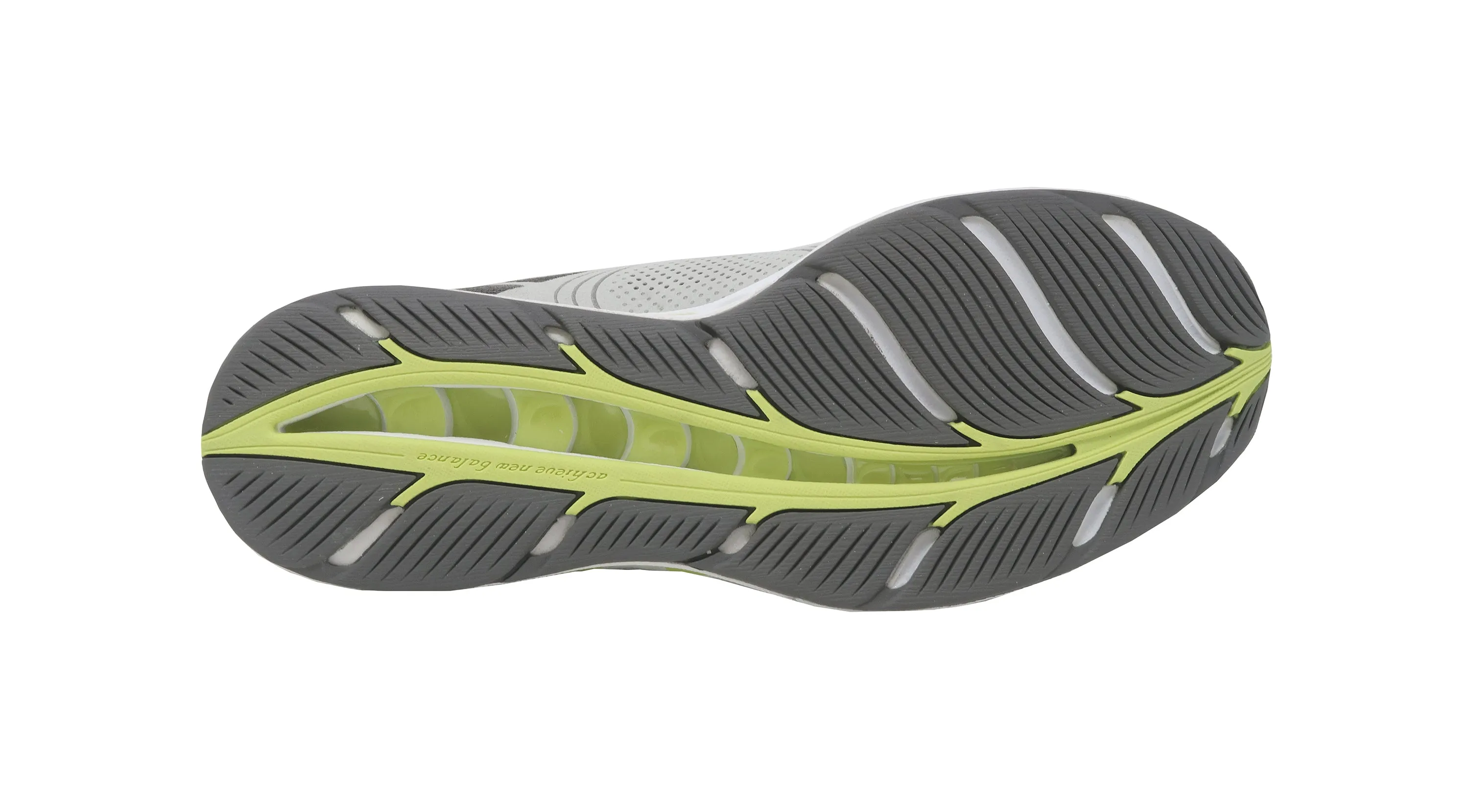 New Balance Women's 1100 Wide Grey/Lime Toning Viz Tech Shoes