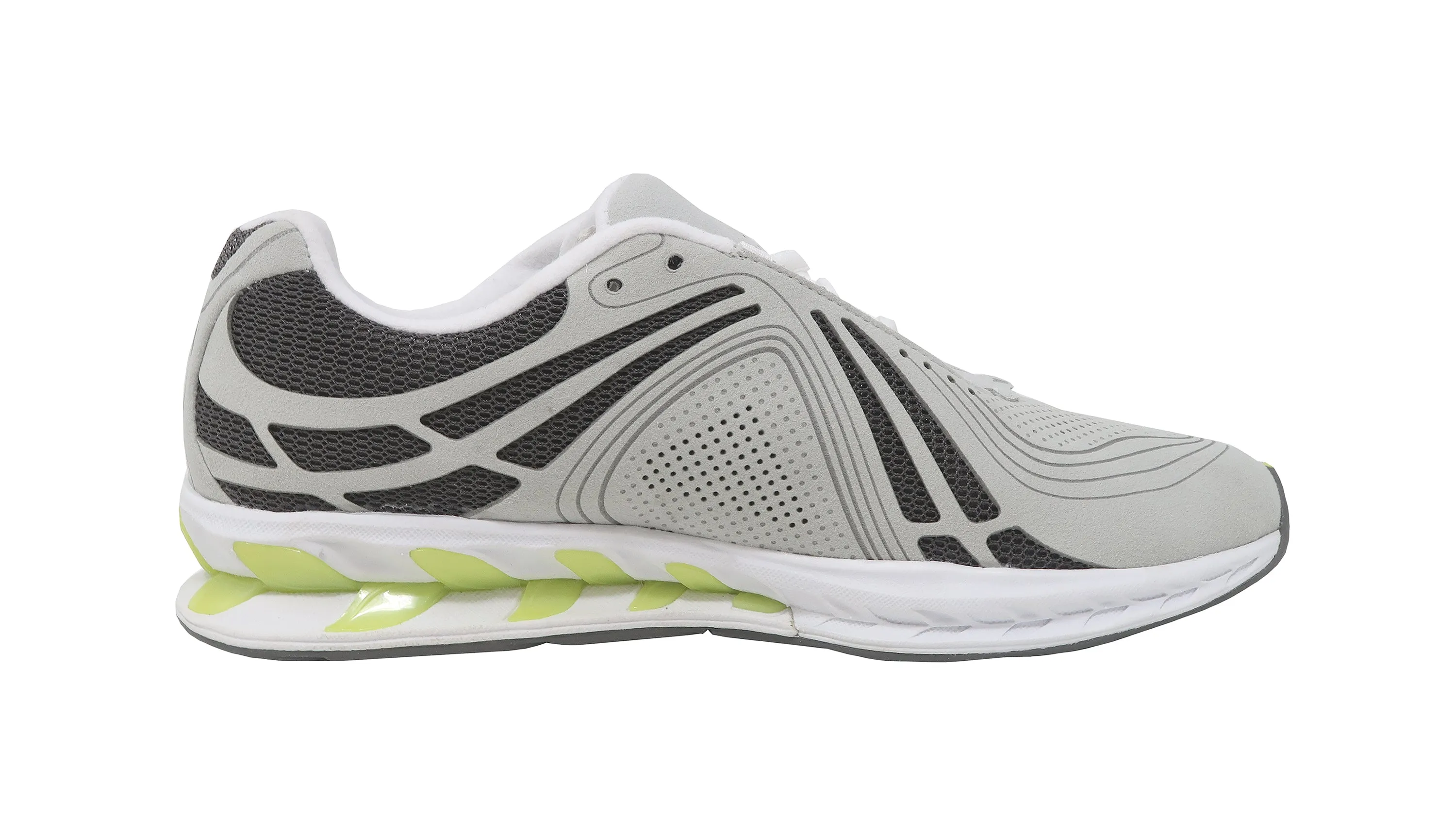 New Balance Women's 1100 Wide Grey/Lime Toning Viz Tech Shoes