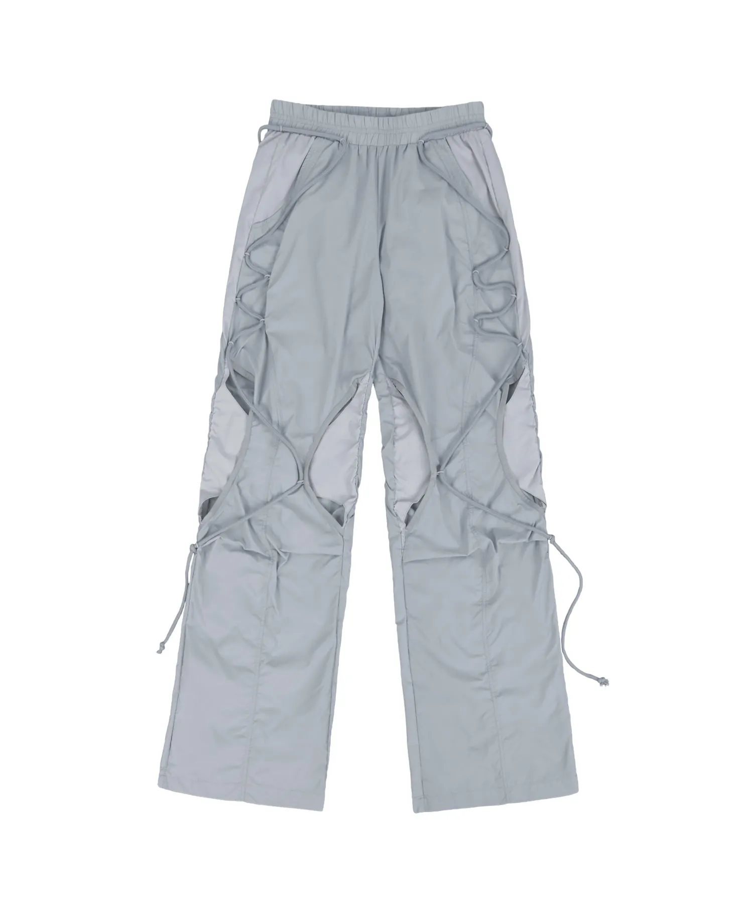 Open snap light pants grey