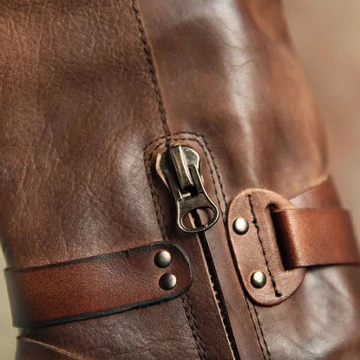 Original Classic Leather Buckle Long Boots| 34-43