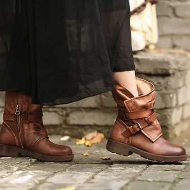 Original Classic Leather Buckle Long Boots| 34-43