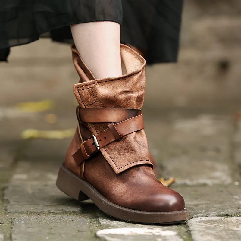 Original Classic Leather Buckle Long Boots| 34-43