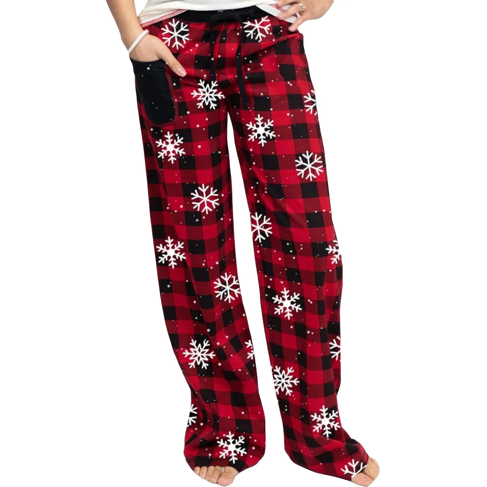 Plaid Pajama Bottoms Cotton Flannel Lounge Pants Sleepwear Comfy Pajamas