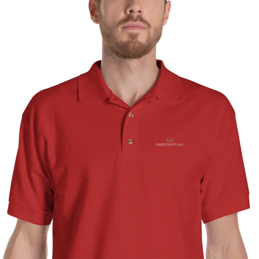 Presidential Crown Polo Shirt Gildan 3800 Embroidered