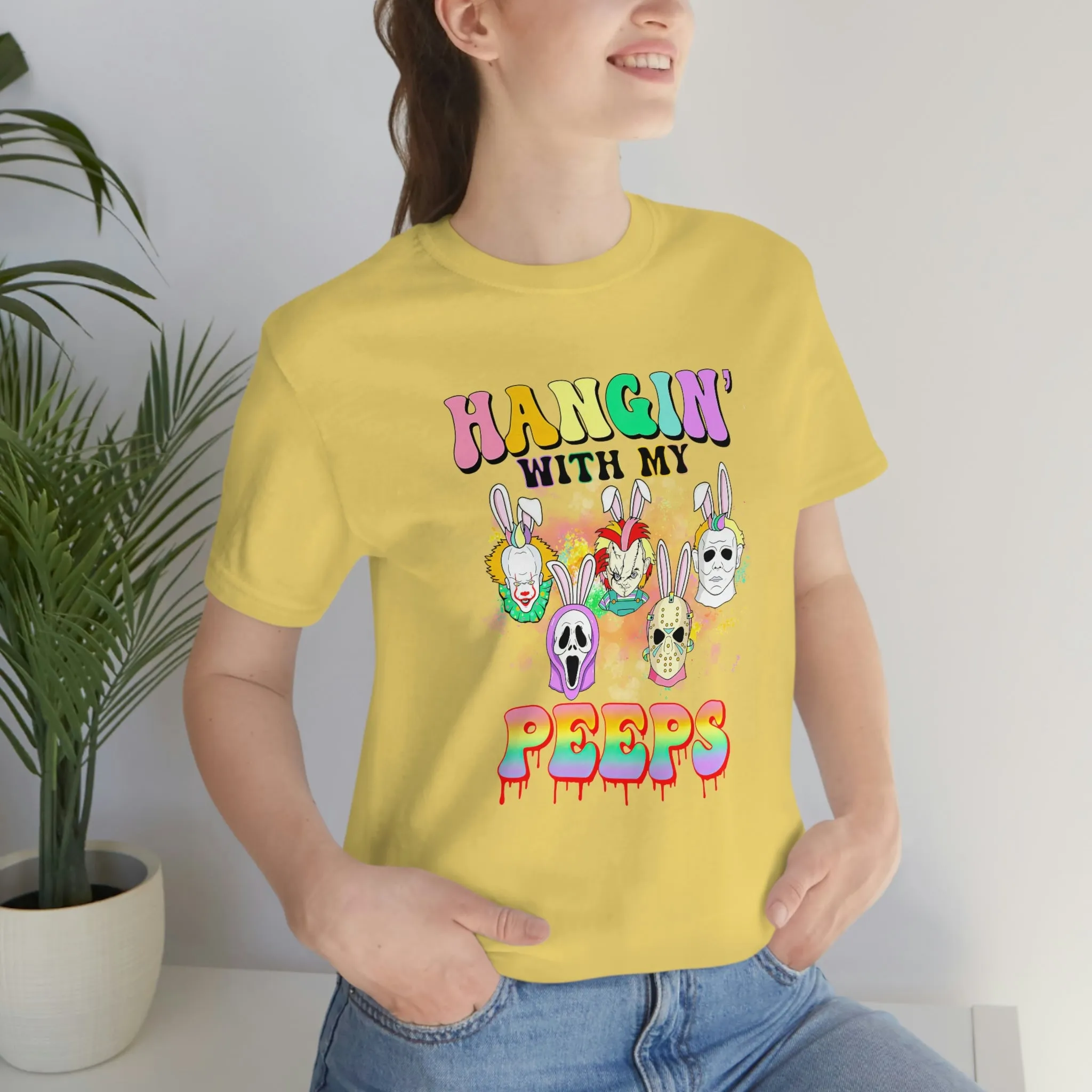 "Hangin' with my Peeps" Colorful Tee - Unisex Shirt