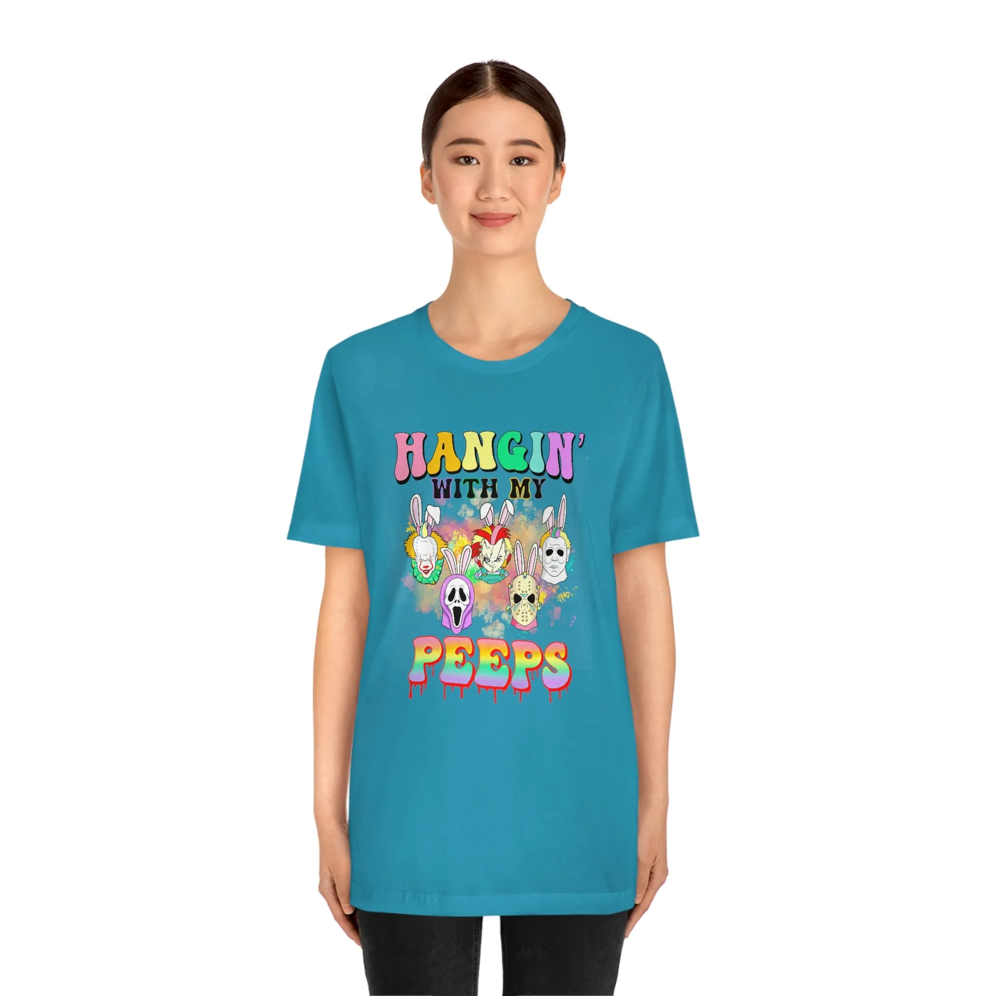 "Hangin' with my Peeps" Colorful Tee - Unisex Shirt