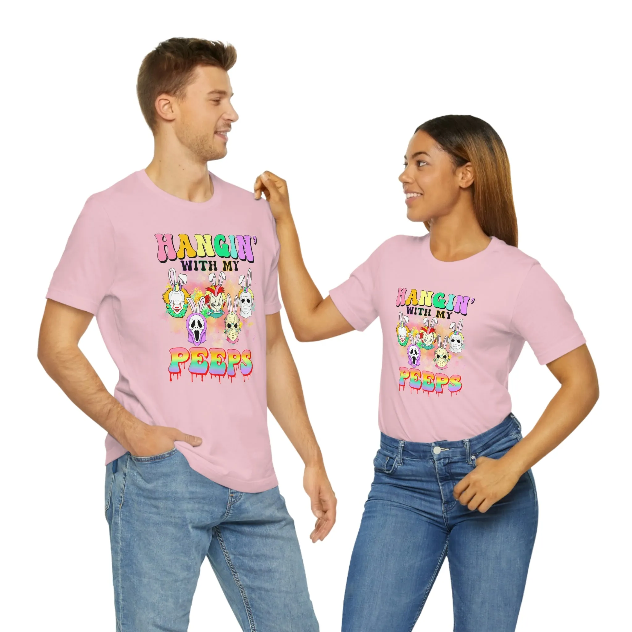 "Hangin' with my Peeps" Colorful Tee - Unisex Shirt