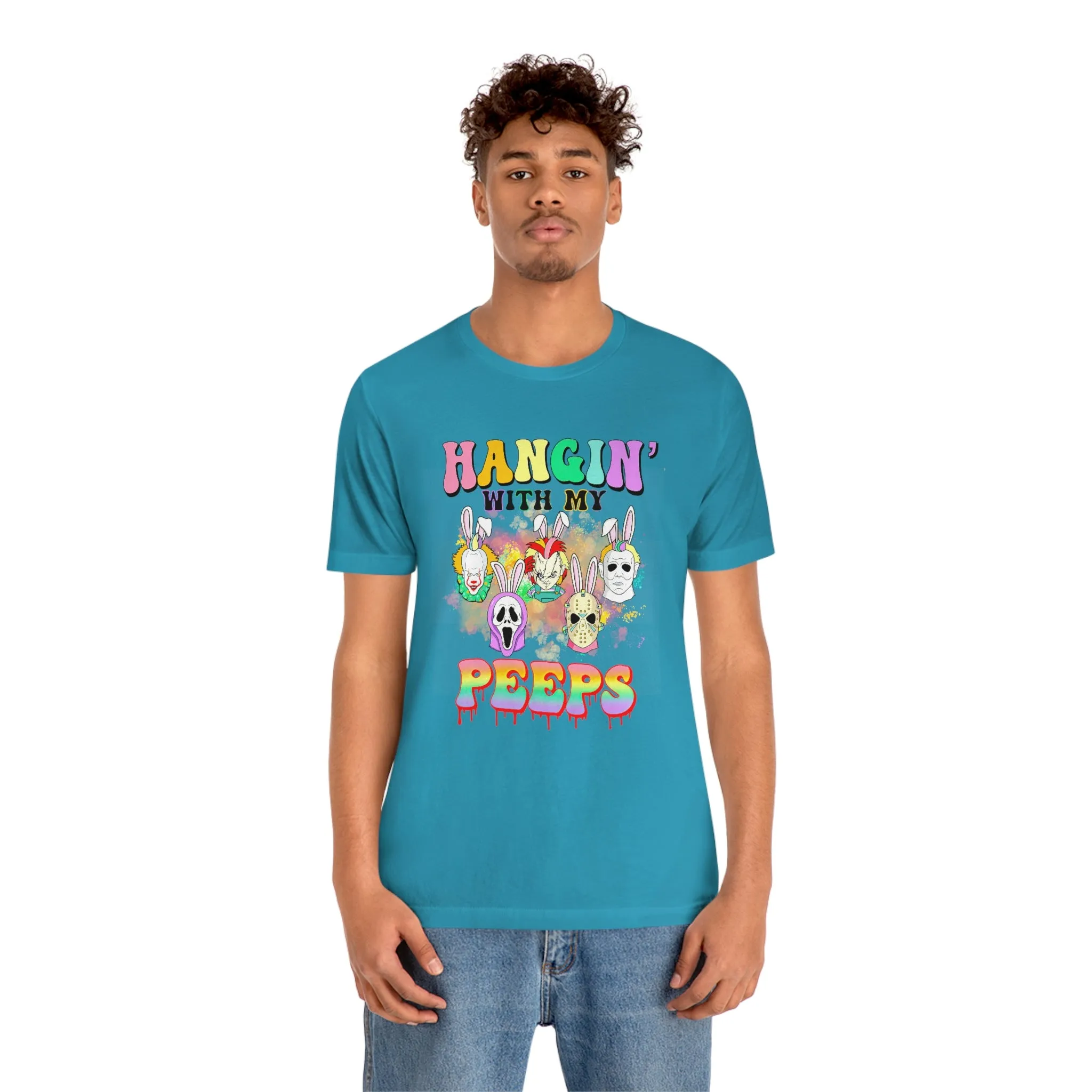 "Hangin' with my Peeps" Colorful Tee - Unisex Shirt