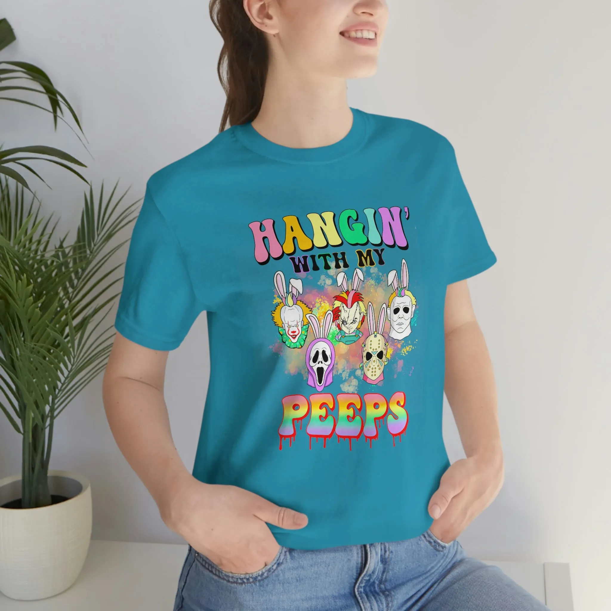 "Hangin' with my Peeps" Colorful Tee - Unisex Shirt