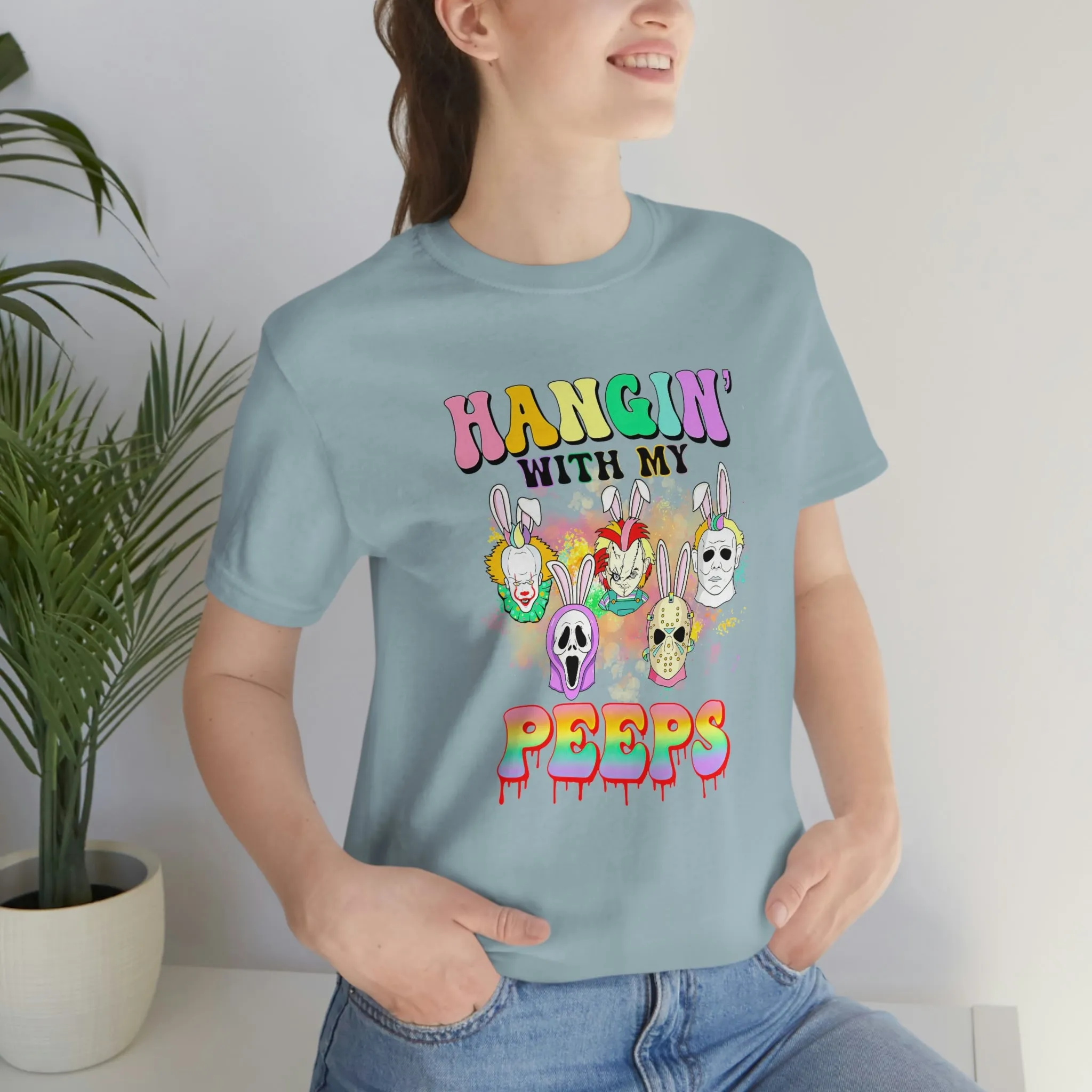 "Hangin' with my Peeps" Colorful Tee - Unisex Shirt