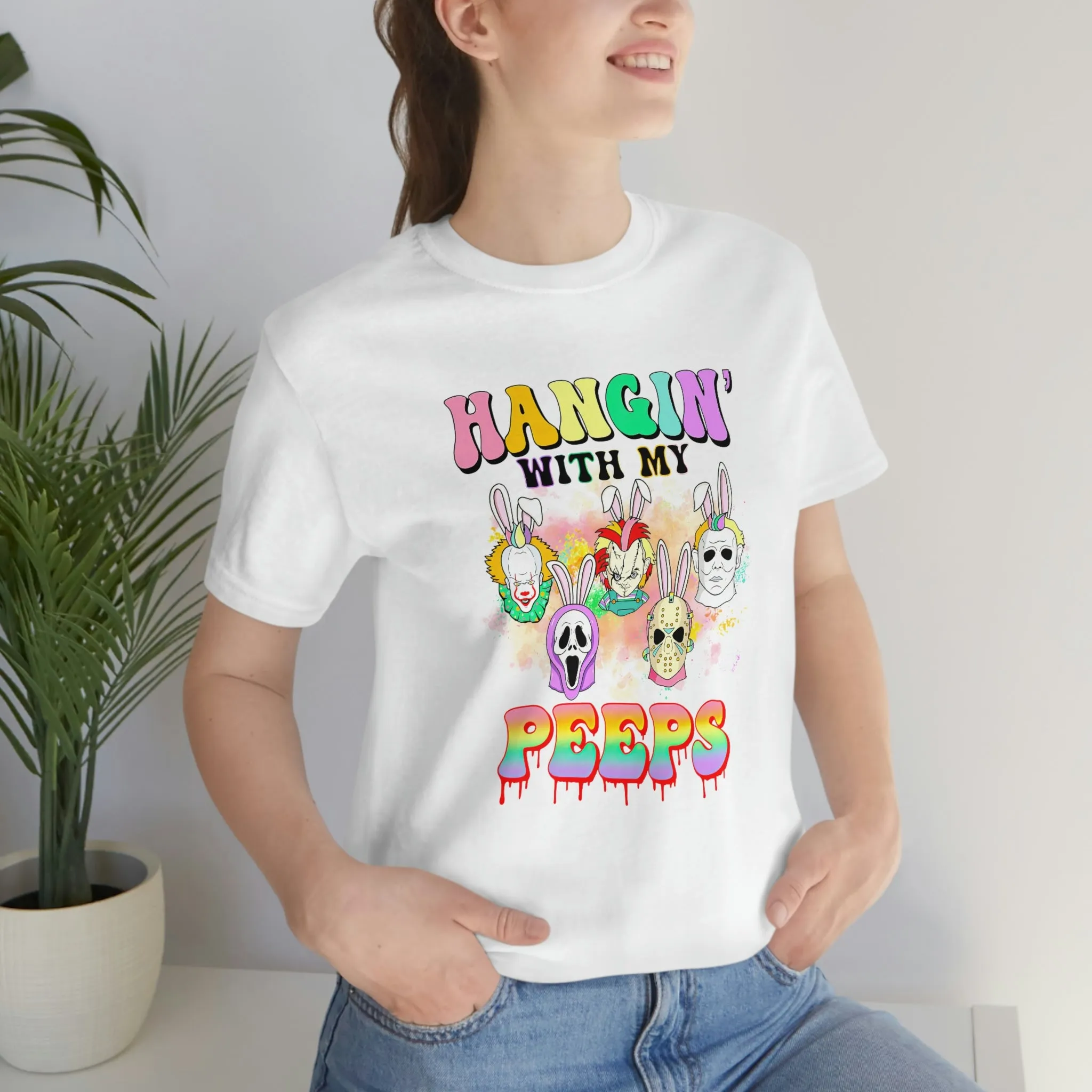 "Hangin' with my Peeps" Colorful Tee - Unisex Shirt