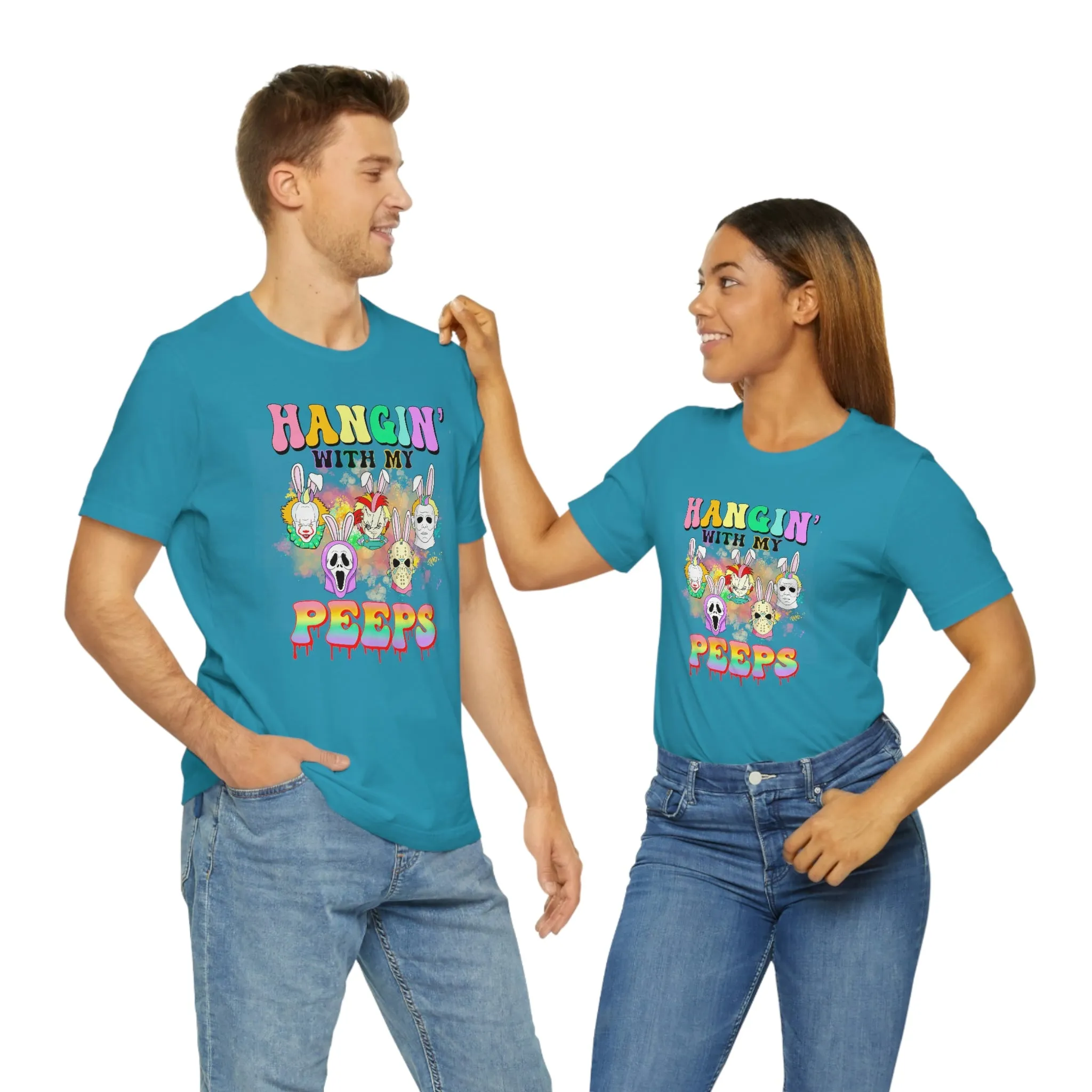 "Hangin' with my Peeps" Colorful Tee - Unisex Shirt