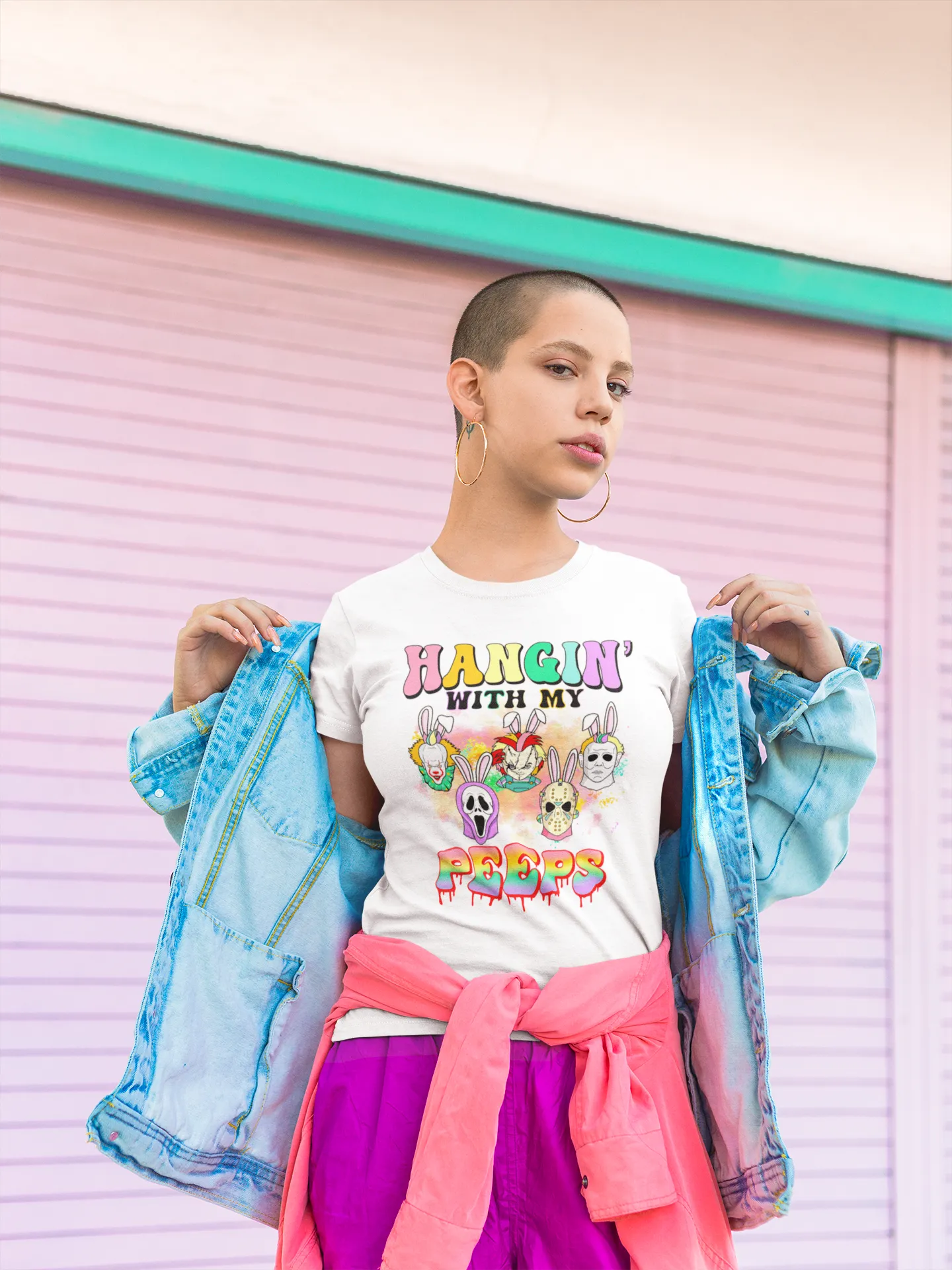 "Hangin' with my Peeps" Colorful Tee - Unisex Shirt