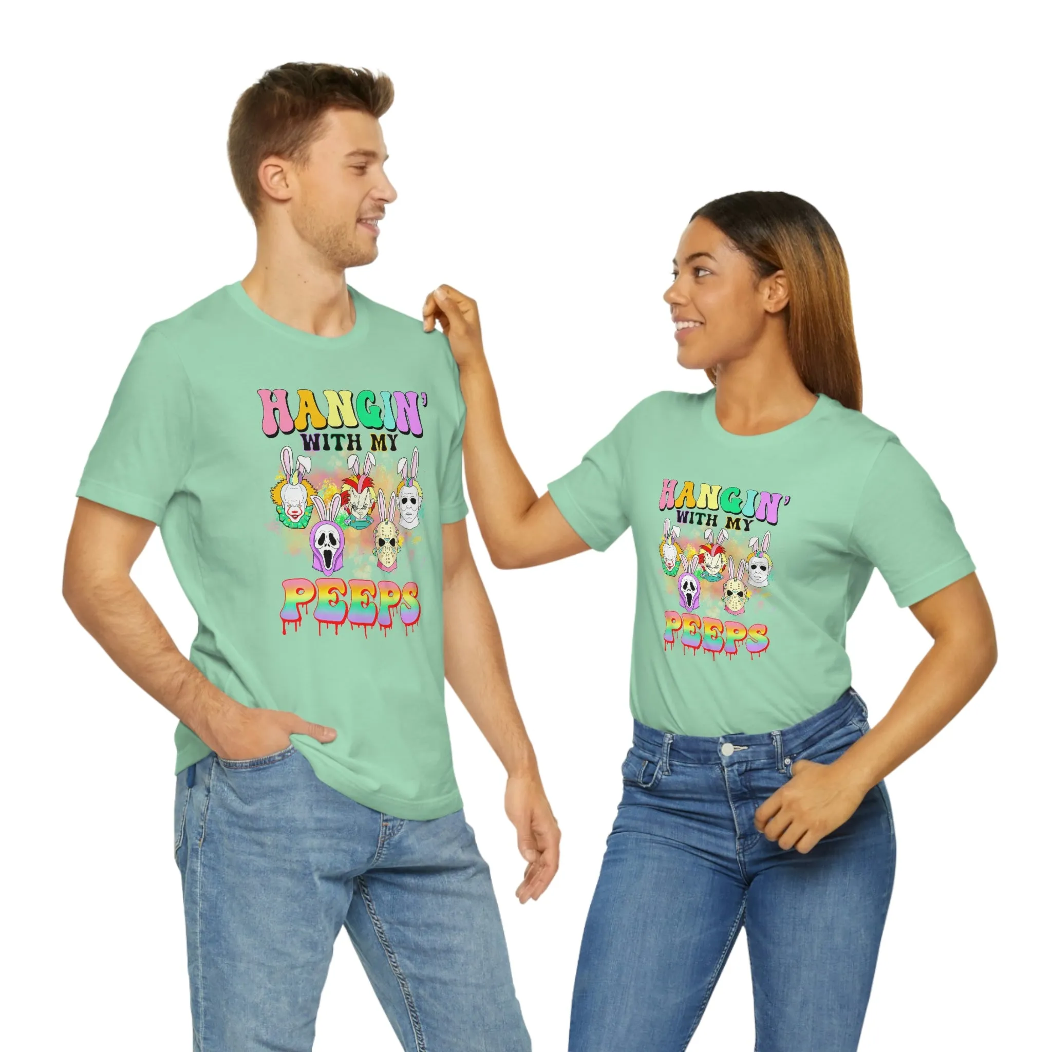 "Hangin' with my Peeps" Colorful Tee - Unisex Shirt