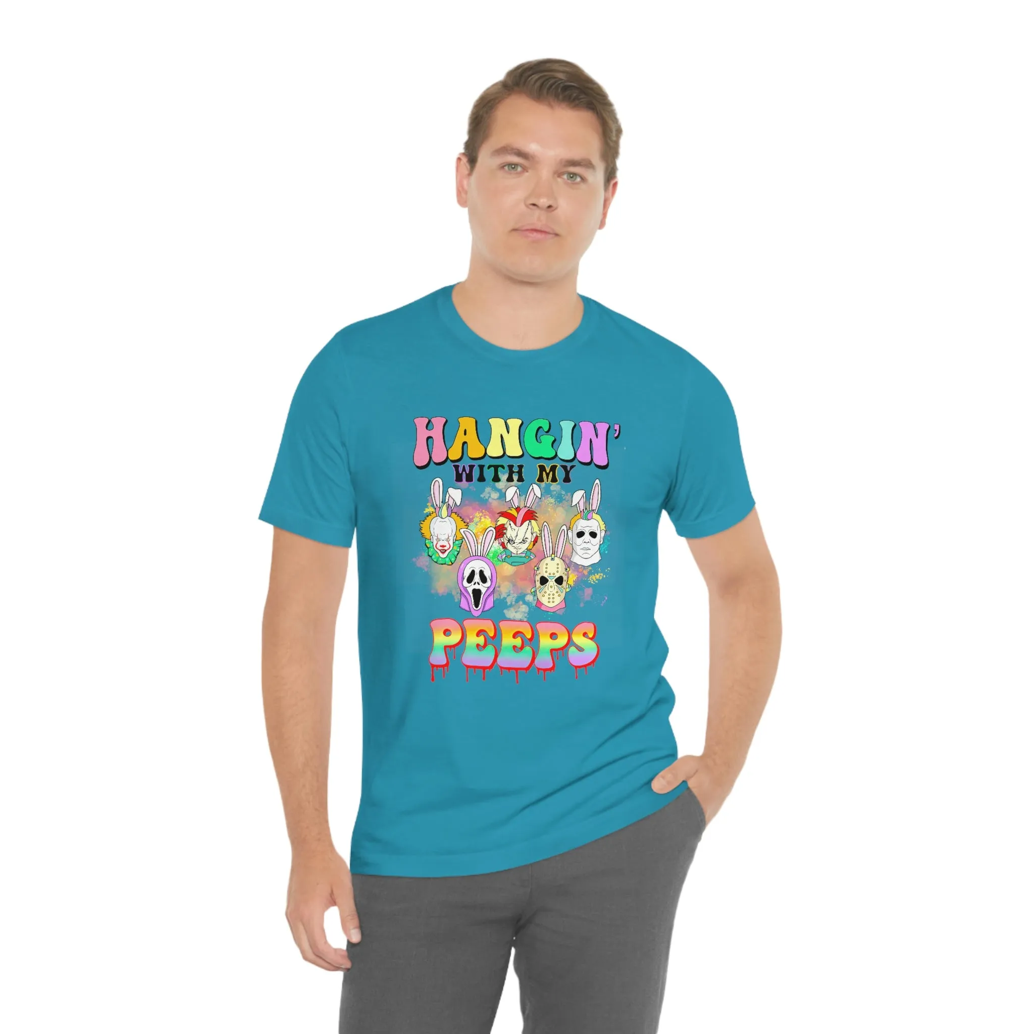 "Hangin' with my Peeps" Colorful Tee - Unisex Shirt