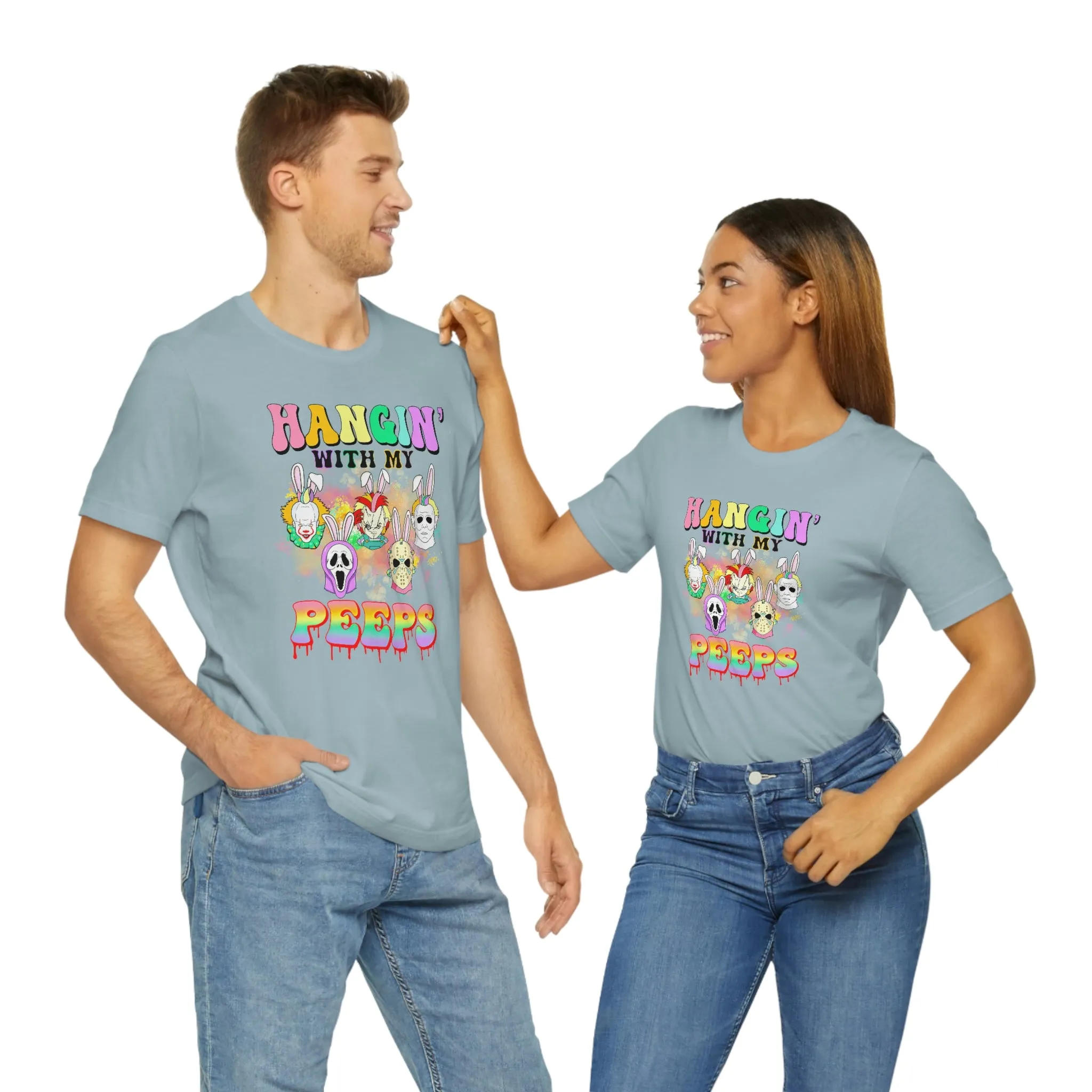 "Hangin' with my Peeps" Colorful Tee - Unisex Shirt