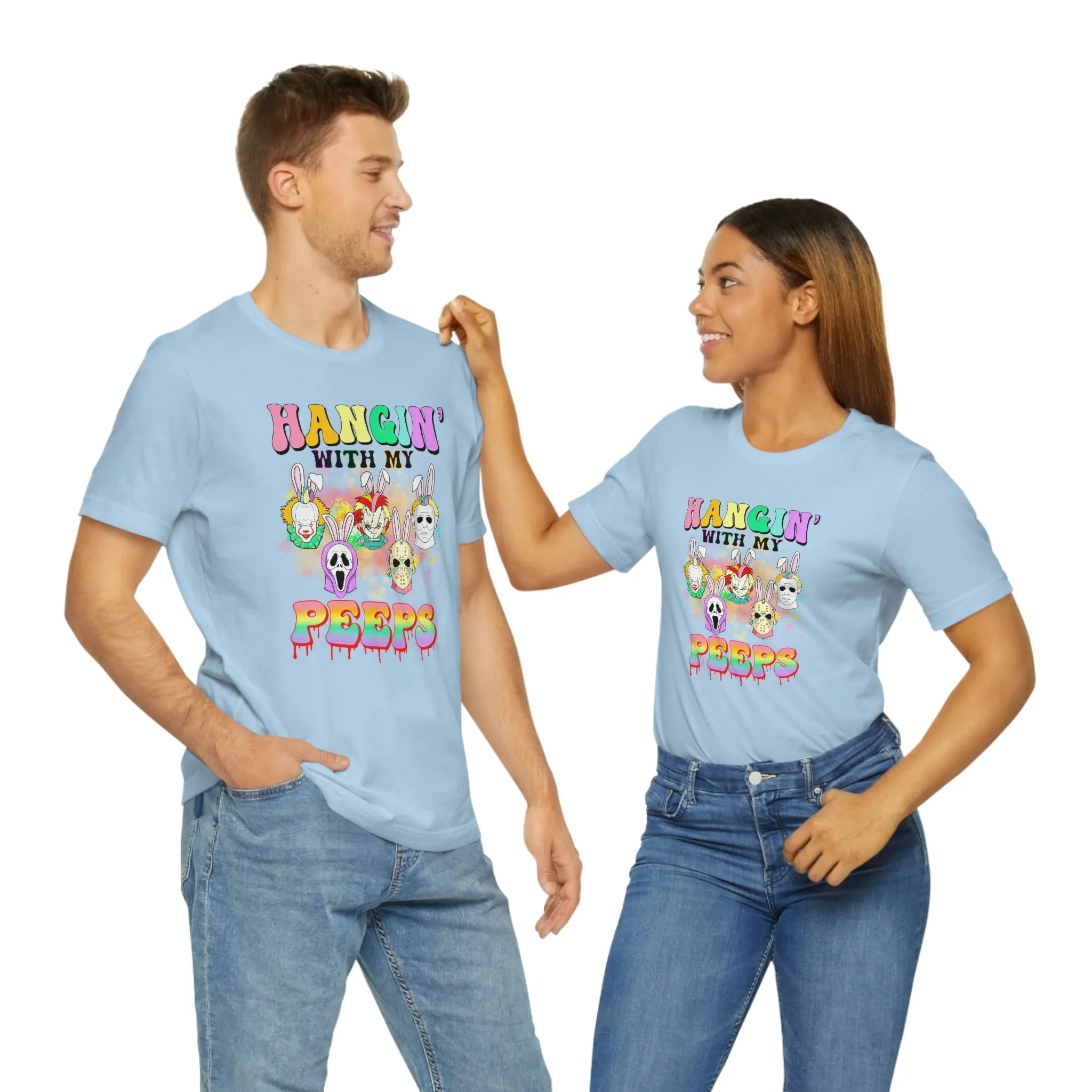 "Hangin' with my Peeps" Colorful Tee - Unisex Shirt