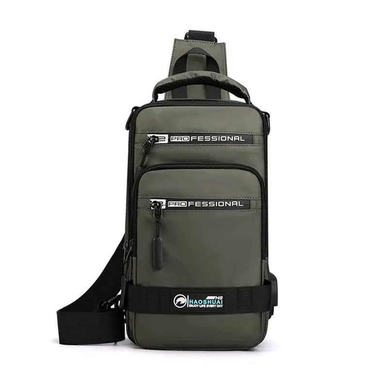 "Ultimate Men's Crossbody Bag: Stylish, Waterproof, and Equipped with USB Charging Port for On-the-Go Convenience!"