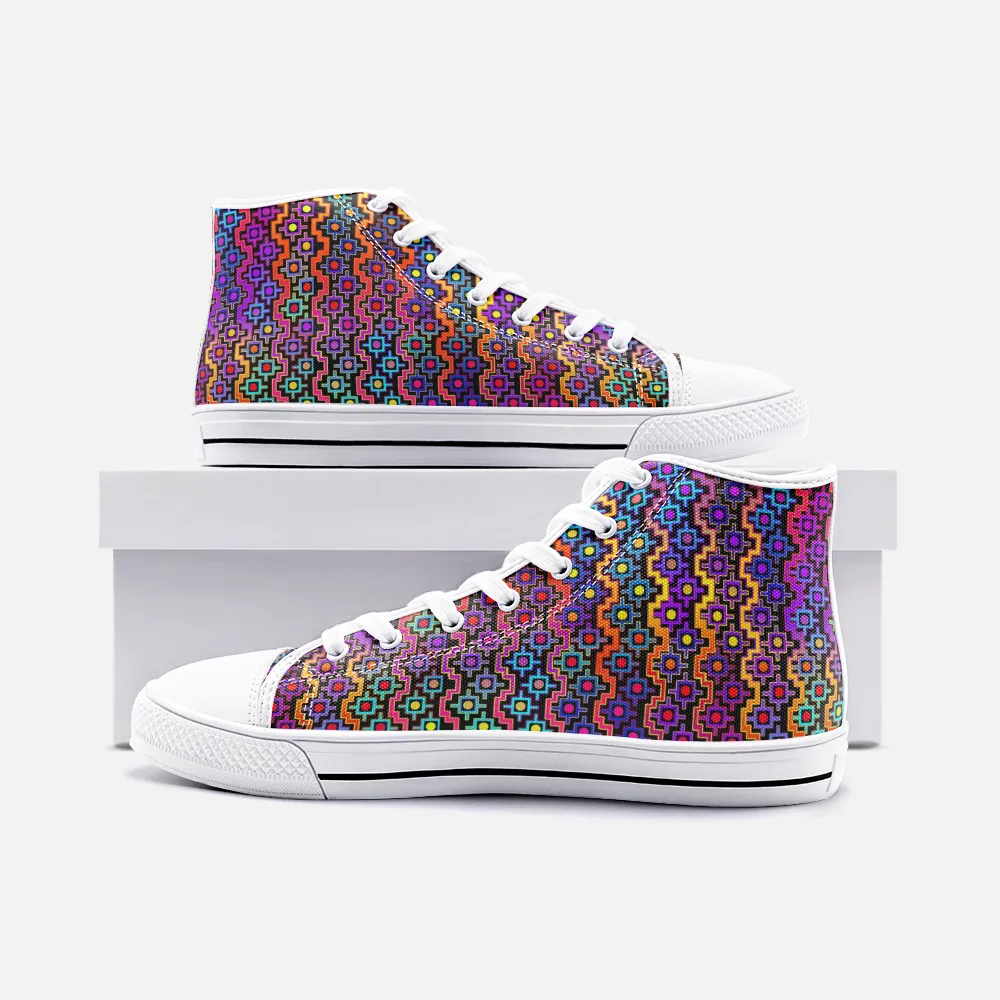 Rainbow Healing | Unisex High Top Canvas Shoes | Hakan Hisim