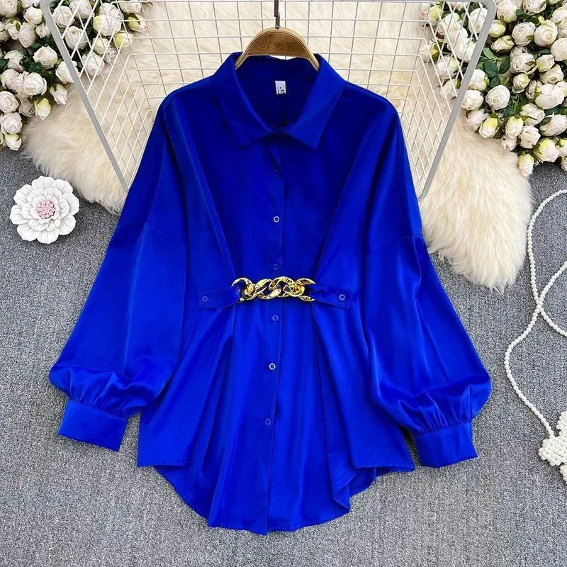 Renata Satin Shirt Dress