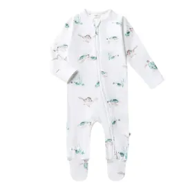 Snuggle Hunny Snuggle Sleepsuit Zip Footie - Turtle Organic