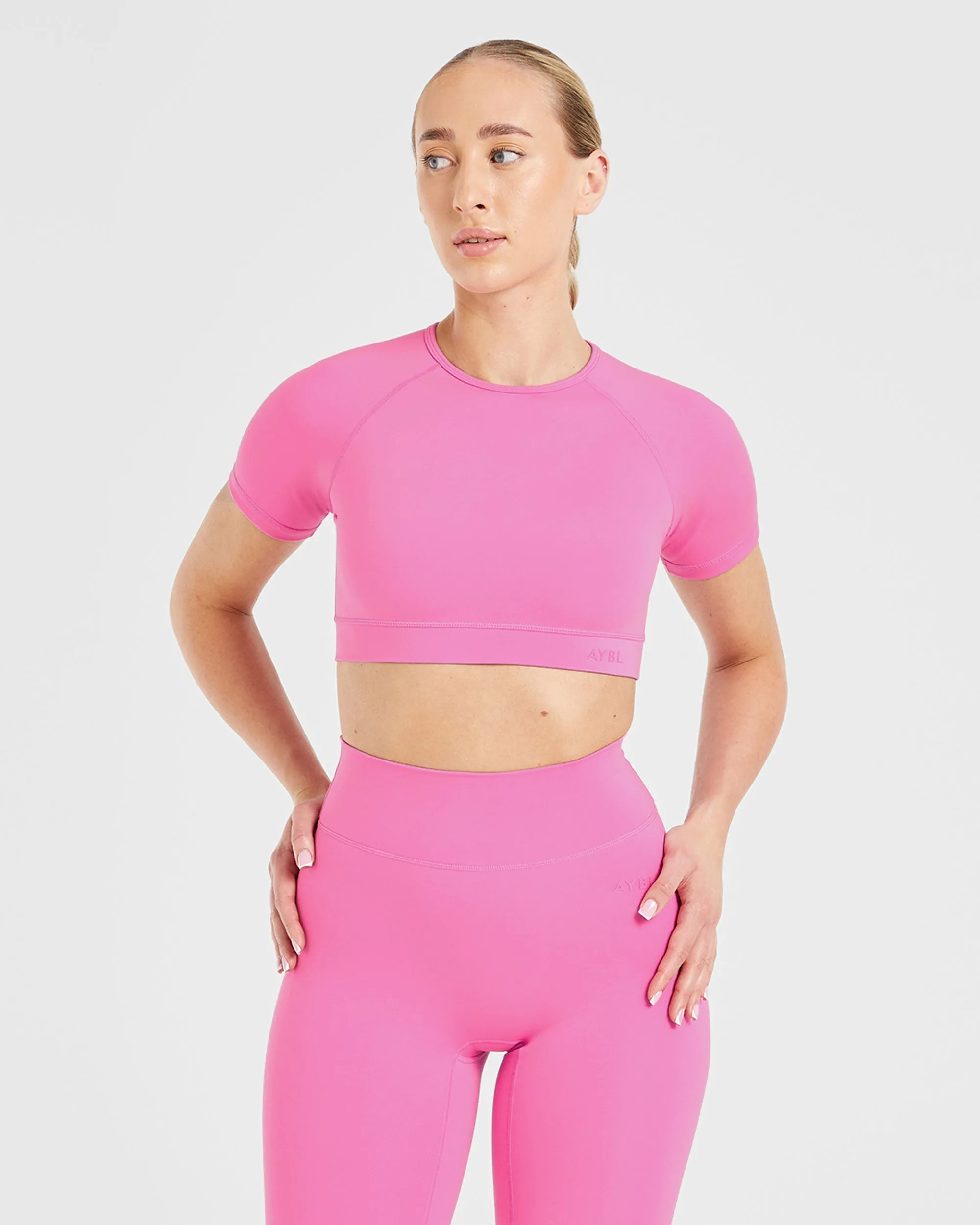 Staple Crop Top - Summer Pink