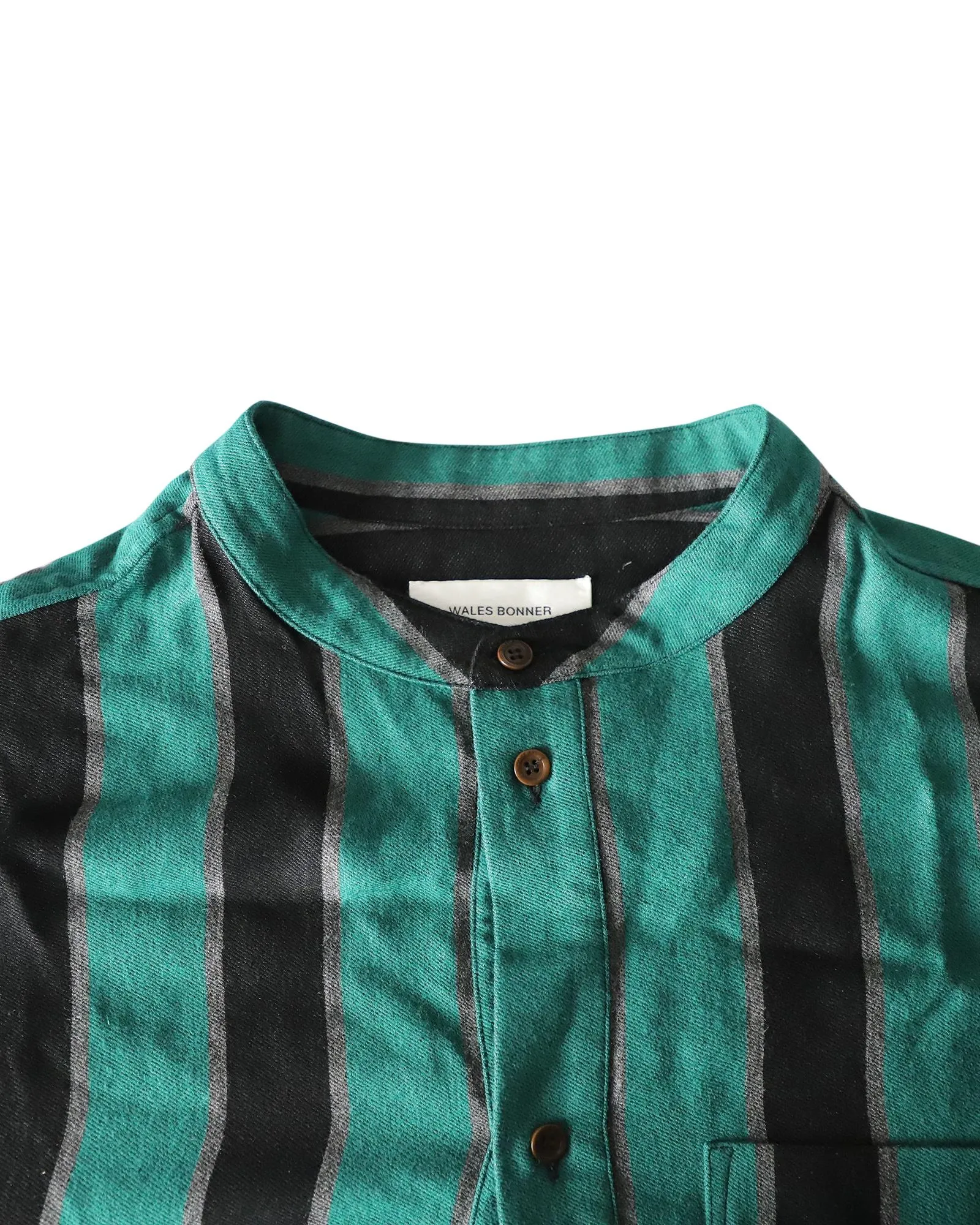 Striped Dress in Green Viscose