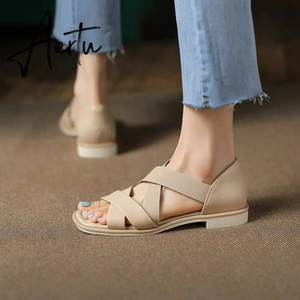 Summer Women Shoes Genuine Leather Flat with Women Sandals Shoes for Women