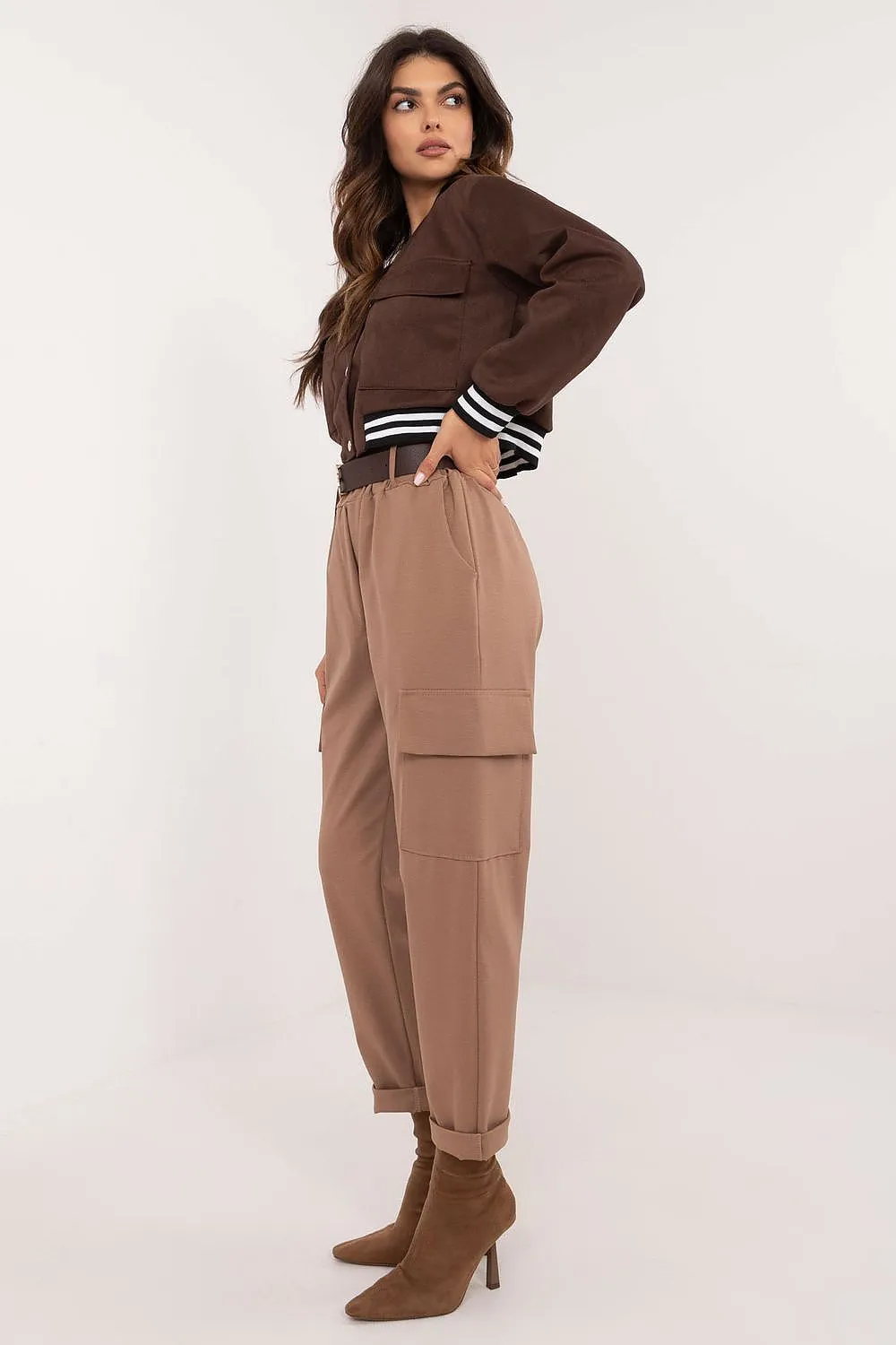 TEEK - Multiple Pocket Women Belted Trousers