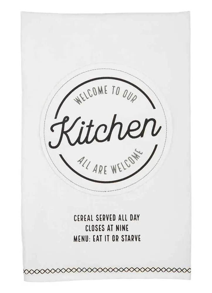 Welcome Funny Flour Sack Towel by Mud Pie