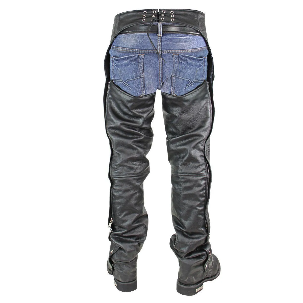 Xelement BXU3026CL 'Drifter' Men's Black Leather Chaps